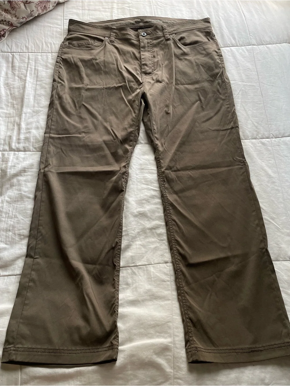Prana Men's Brion Olive Green Hiking Pants 38x30 Gorpcore Utility Outdoor Travel